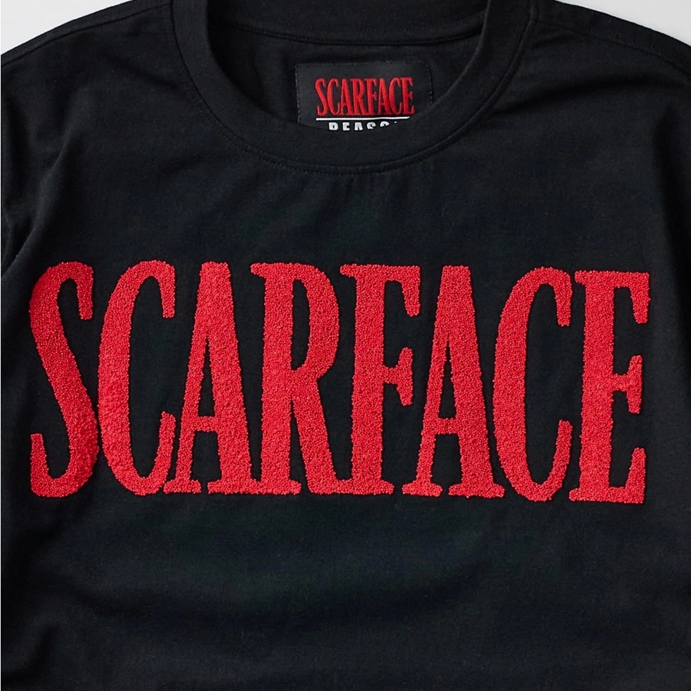 SCARFACE Black and Red Graphic Tee